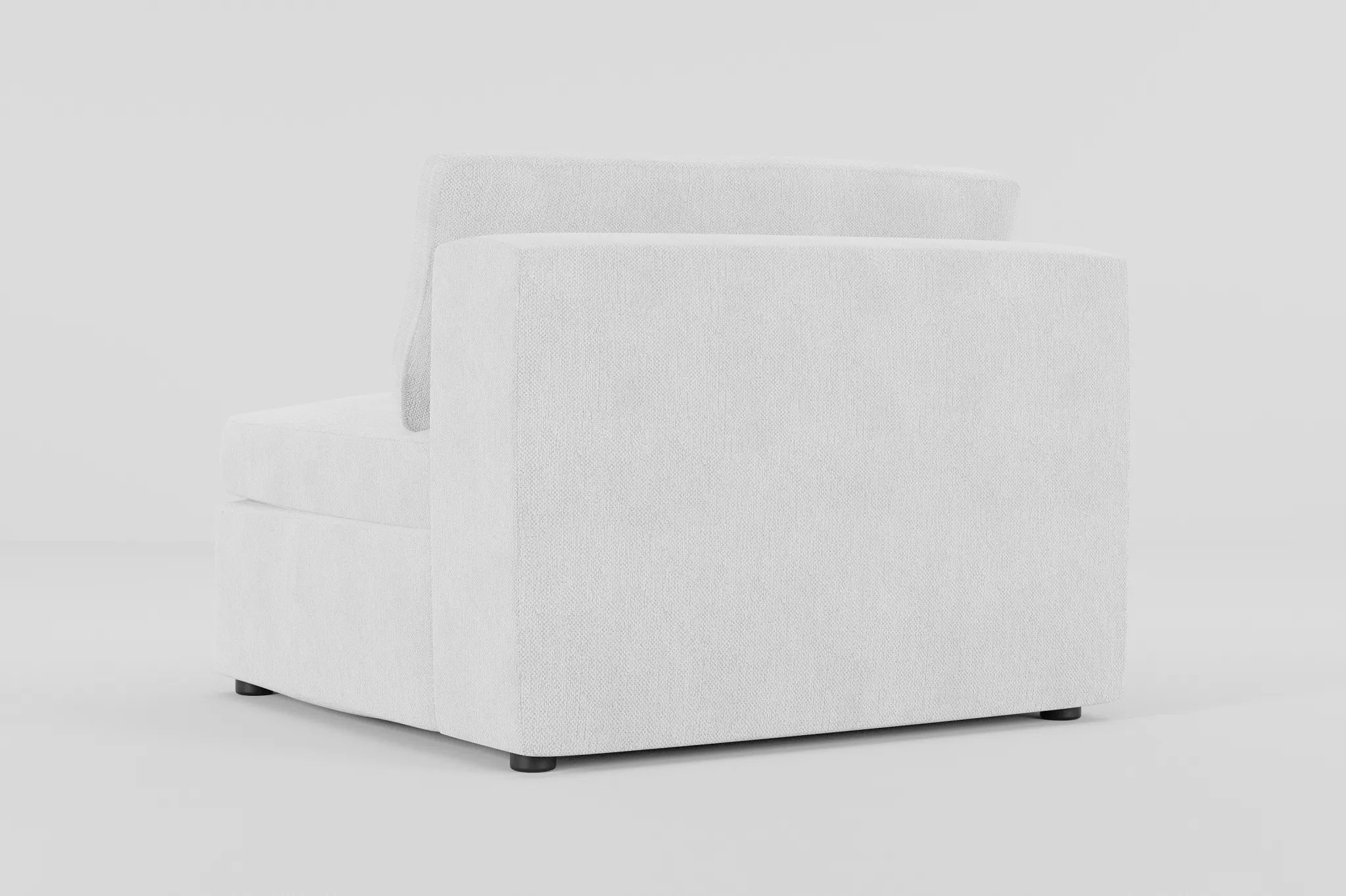 Destin Revenue White Fabric Armless Chair