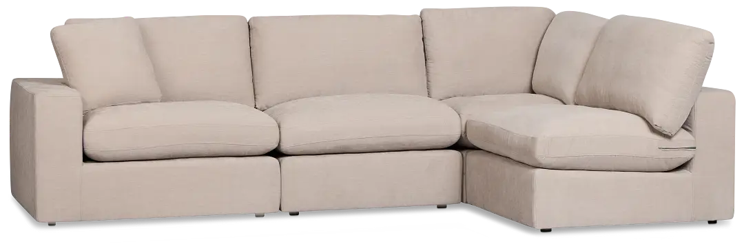 Breeze Taupe Fabric 4-piece Modular Sectional Breeze Taupe Fabric 4-piece Modular Sectional