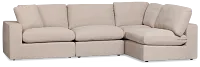 Breeze Taupe Fabric 4-piece Modular Sectional