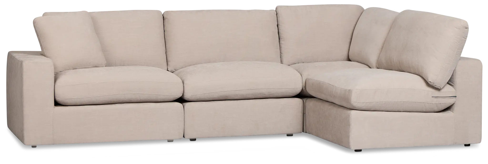 Breeze Taupe Fabric 4-piece Modular Sectional Breeze Taupe Fabric 4-piece Modular Sectional