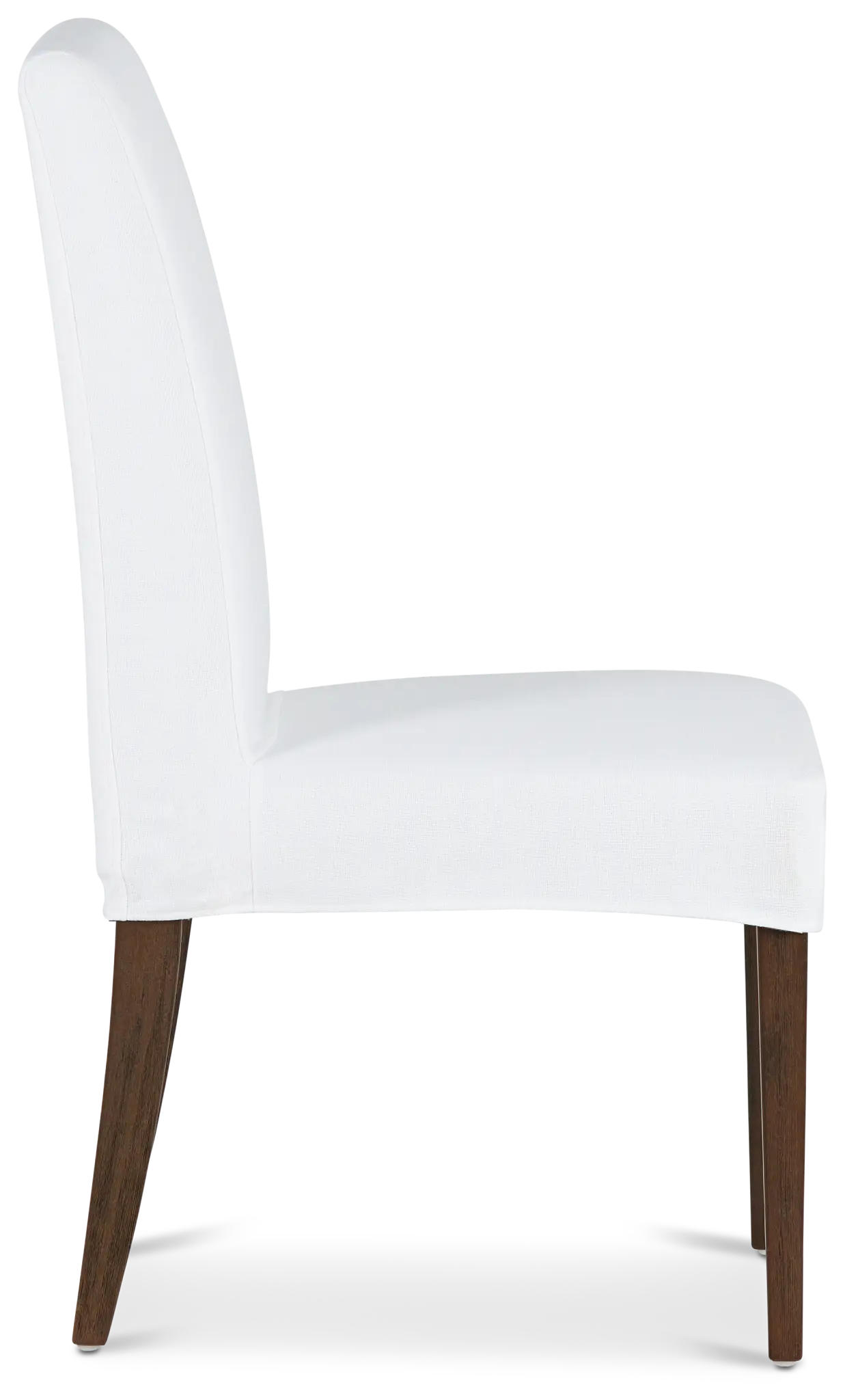 Harbor White Short Slipcover Chair With Medium-tone Leg Harbor White Short Slipcover Chair With Medium-tone Leg