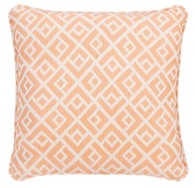 Chipper Light Orange 18" Indoor/outdoor Accent Pillow