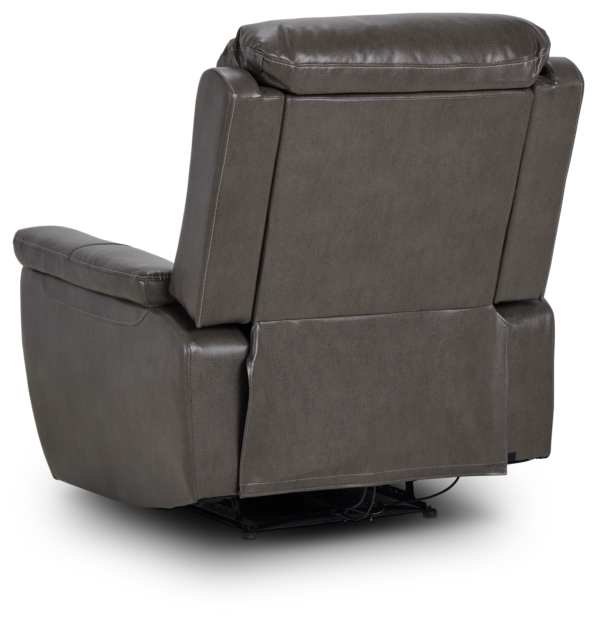 Toby Dark Taupe Micro Power Recliner With Power Headrest