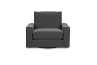 Edgewater Delray Dark Gray Swivel Chair
