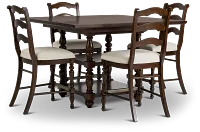 Savannah Dark Tone High Table & 4 Barstools