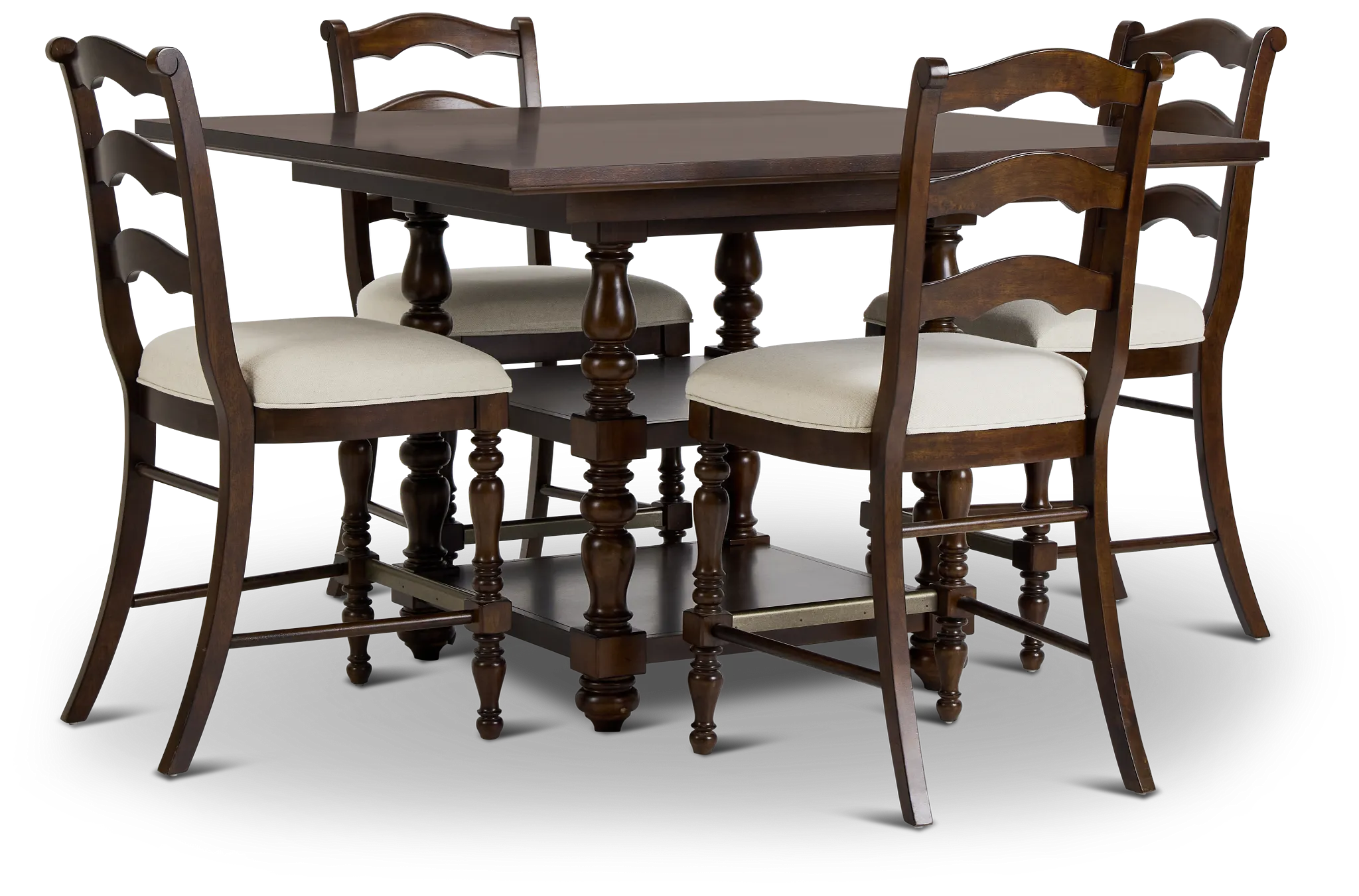 Savannah Dark Tone High Table & 4 Barstools