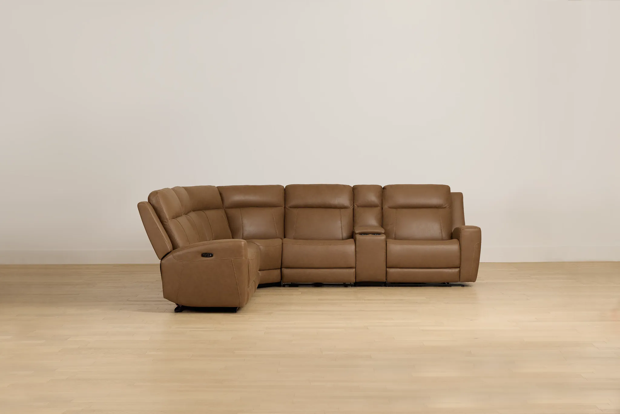 Colton Brown Micro Medium Triple Power 2-arm Sectional