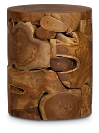Haven Mid Tone Wood Round End Table
