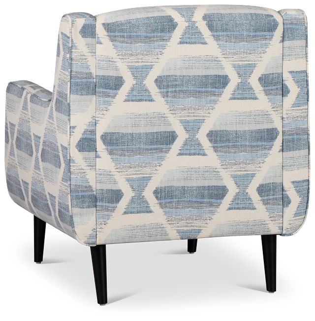 Everly Blue Fabric Accent Chair