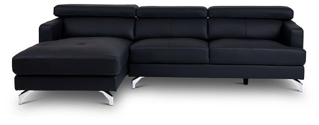 Marquez Black Micro Left Chaise Sectional (4)