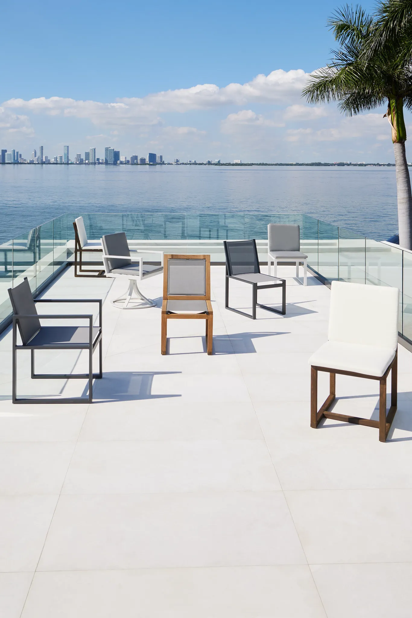 Linear Teak Sling Chair