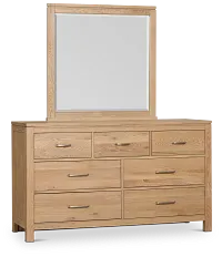 Carolina Light Tone Dresser & Mirror