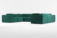 Destin Joya Green Velvet 8-piece Modular Sectional