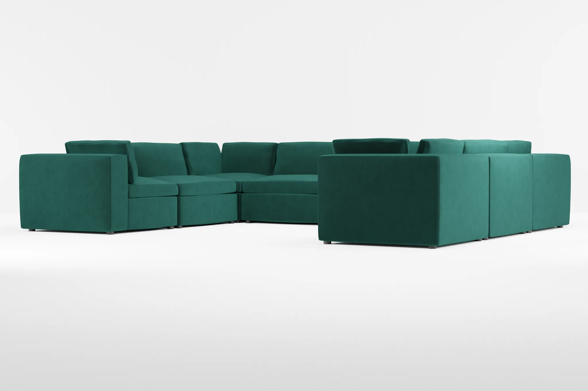 Destin Joya Green Velvet 8-piece Modular Sectional
