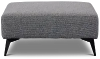 Alina Dark Gray Fabric Ottoman