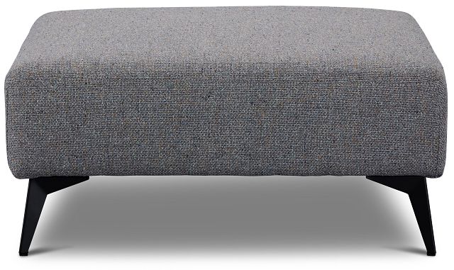 Alina Dark Gray Fabric Ottoman