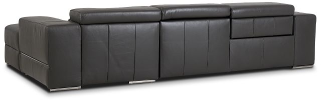 Dante Gray Leather Right Chaise Power Reclining Sectional