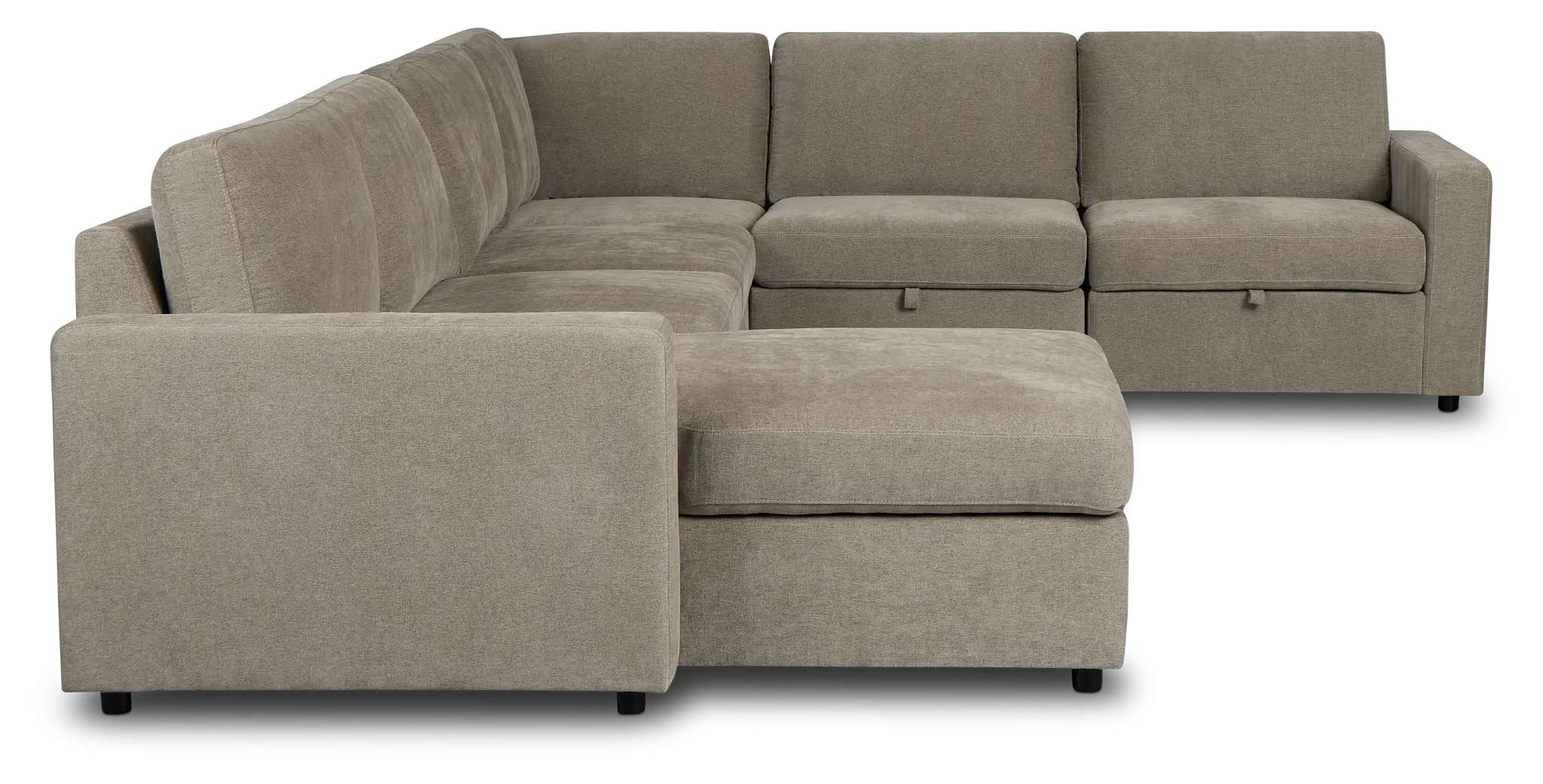 Addie Gray Fabric Medium Left Chaise Storage Sleeper Sectional Addie Gray Fabric Medium Left Chaise Storage Sleeper Sectional