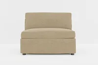 Destin Elite Taupe Fabric Armless Chair