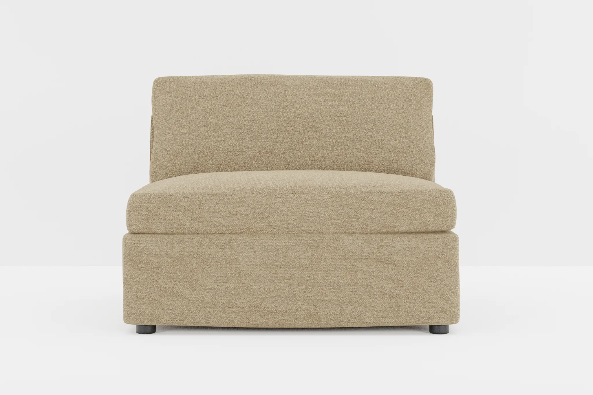 Destin Elite Taupe Fabric Armless Chair