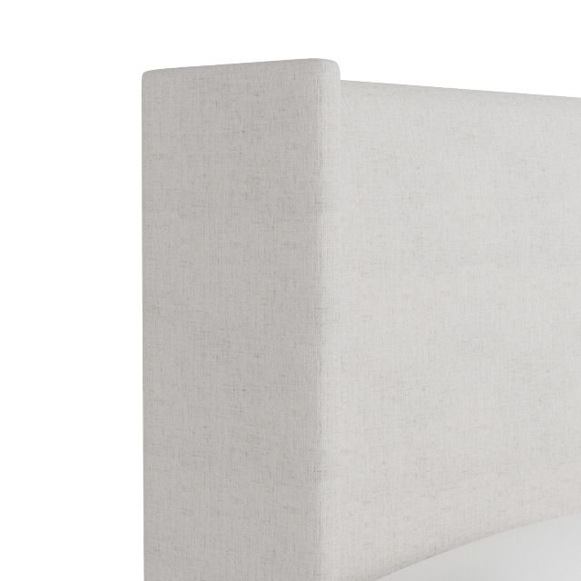 Captiva Linen Light Beige 60" Upholstered Shelter Bed