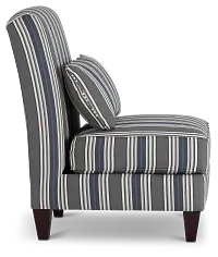 Amuse Blue Stripe Accent Chair