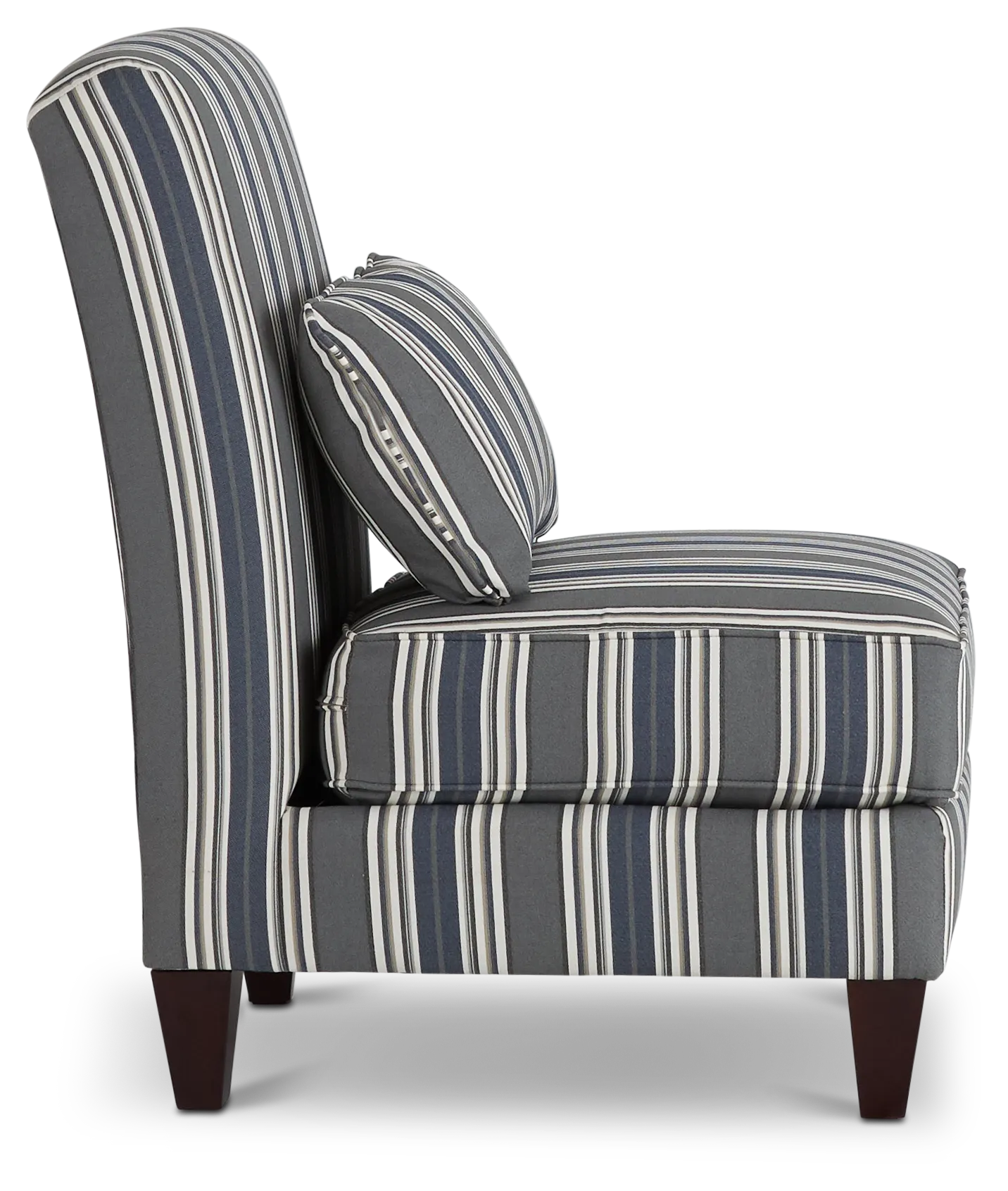 Amuse Blue Stripe Accent Chair