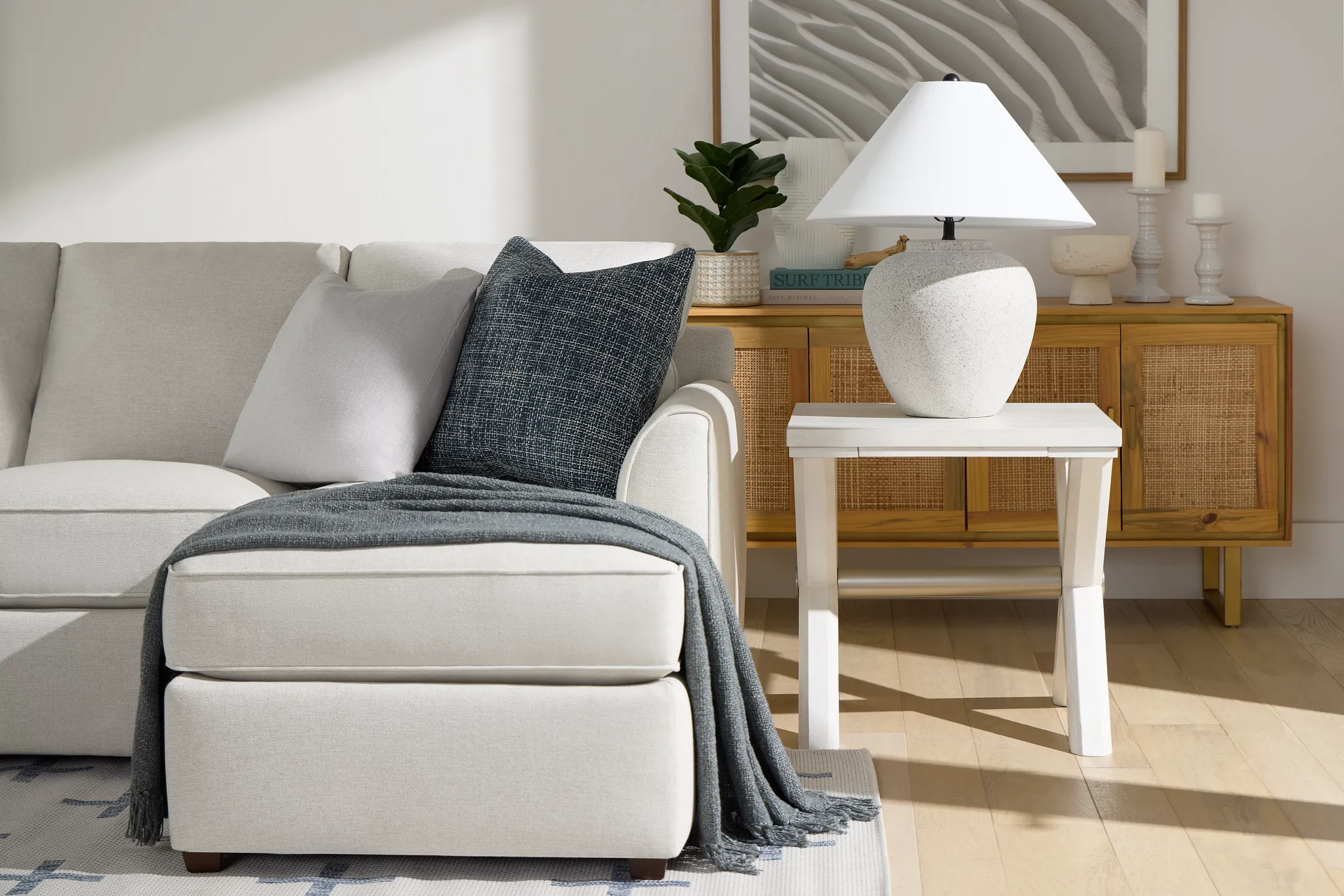 Roan Dark Gray Cement Table Lamp