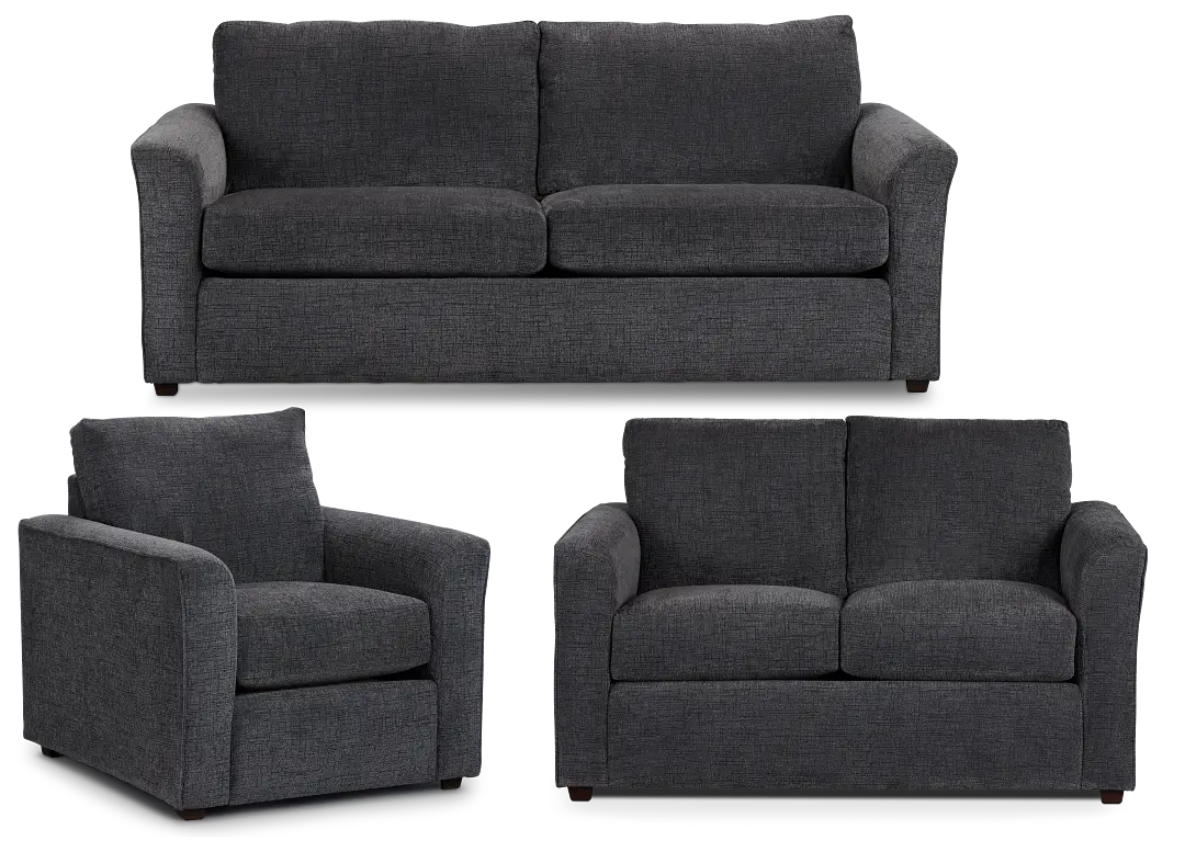 Maxie Dark Gray Micro Living Room Maxie Dark Gray Micro Living Room
