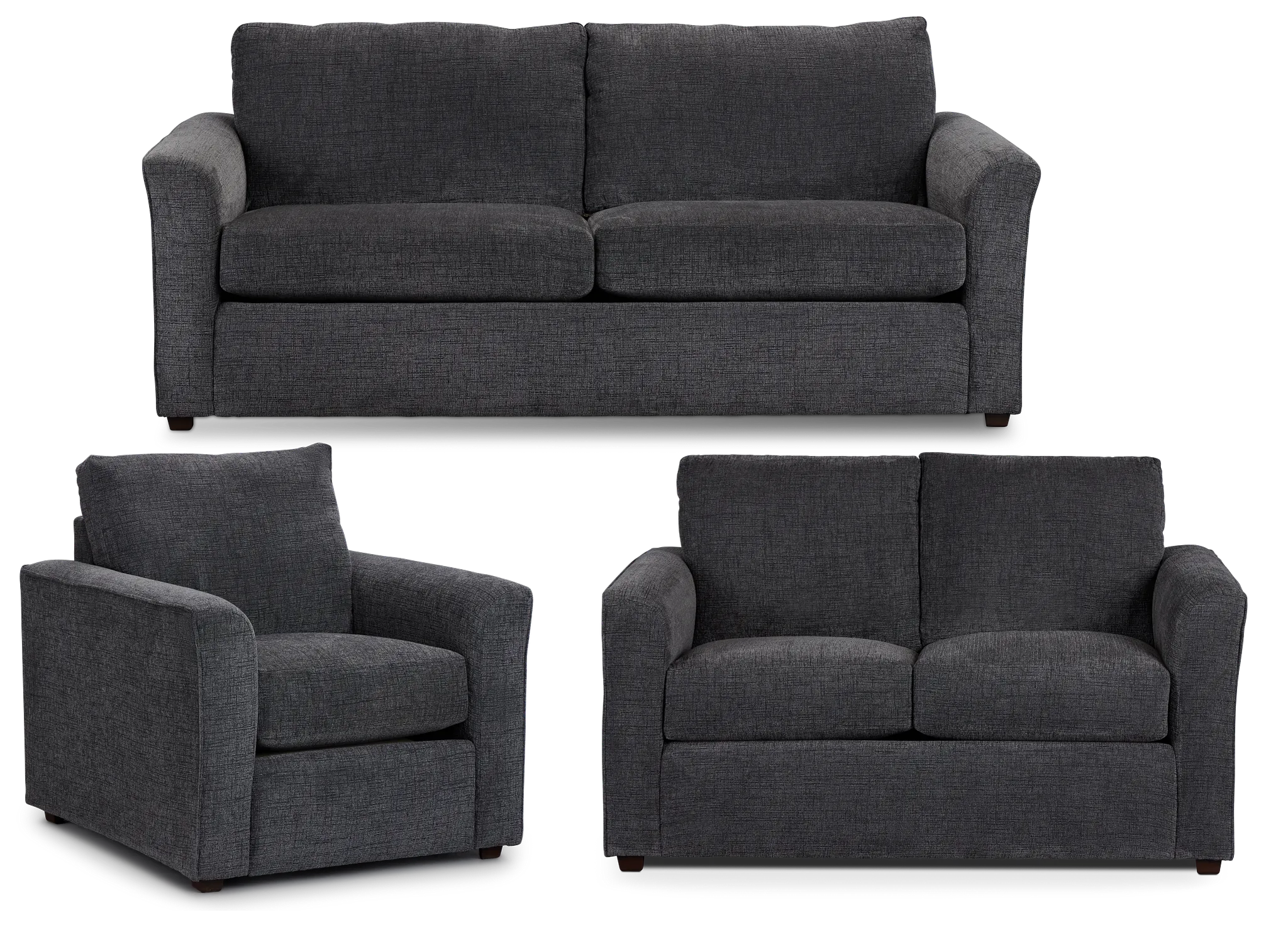 Maxie Dark Gray Micro Living Room