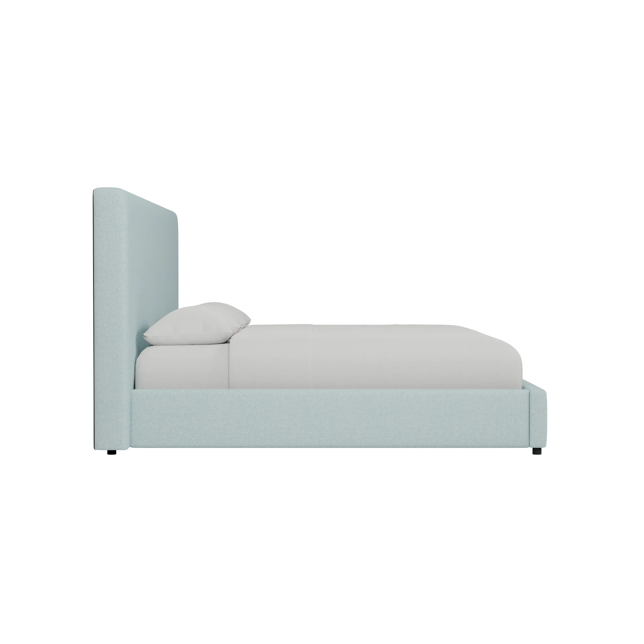 Grayton Elite Light Blue 54" Upholstered Platform Bed