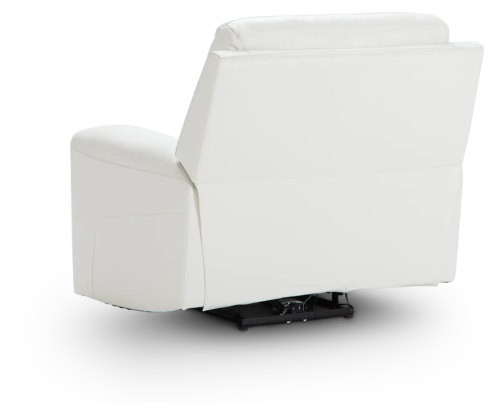 Porto White Lthr/vinyl Power Recliner With Power Headrest Porto White Lthr/vinyl Power Recliner With Power Headrest