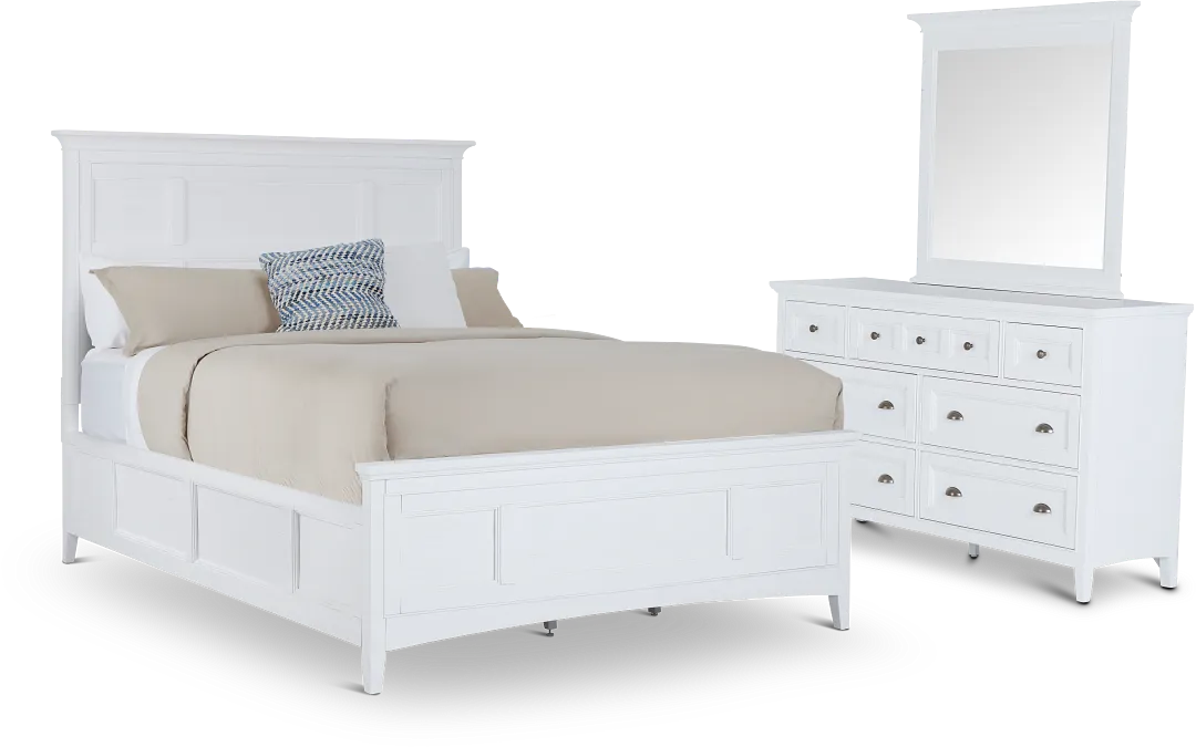 Heron Cove White Panel Bedroom