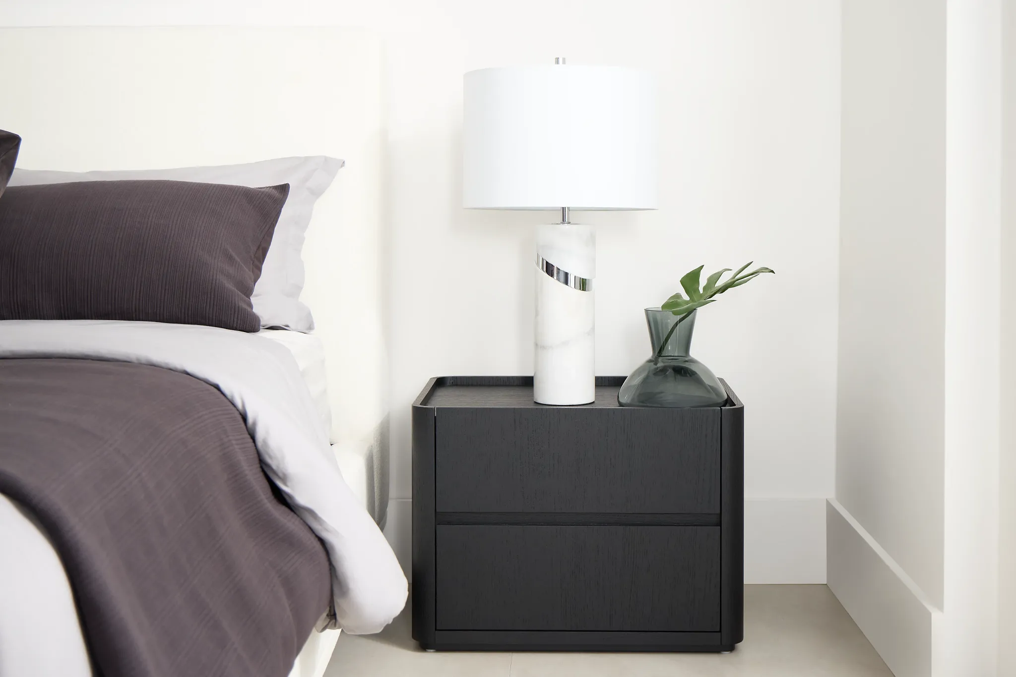 Nomad Black 2-drawer Nightstand