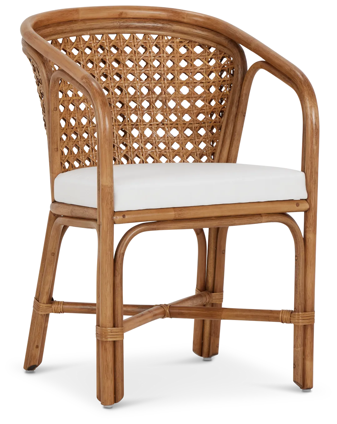 Maui Light Tone Woven Upholstered Arm Chair