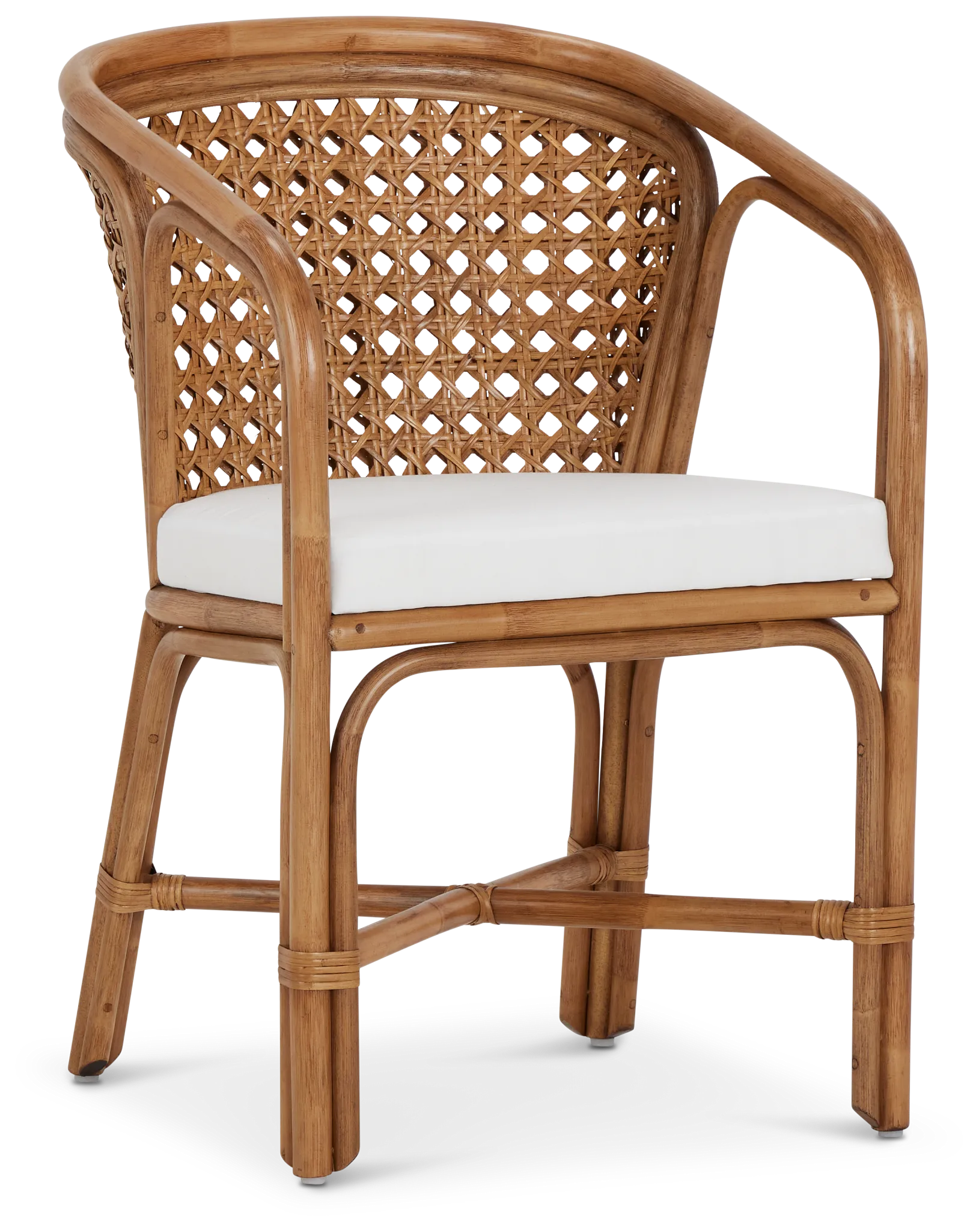 Maui Light Tone Woven Upholstered Arm Chair