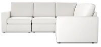 Citymod White Fabric Small Two-arm Sectional