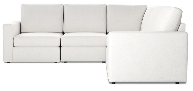 Citymod White Fabric Small Two-arm Sectional