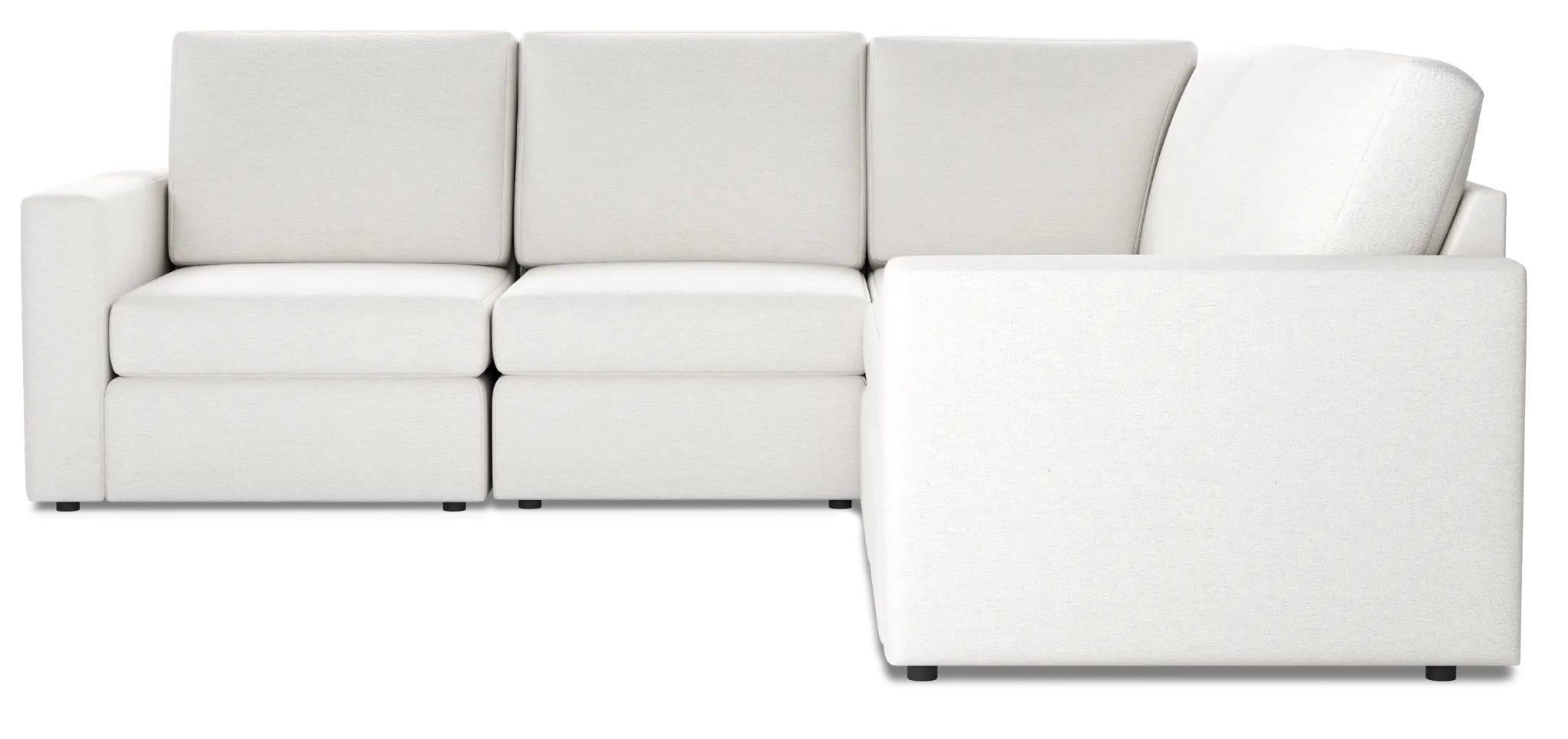 Citymod White Fabric Small Two-arm Sectional