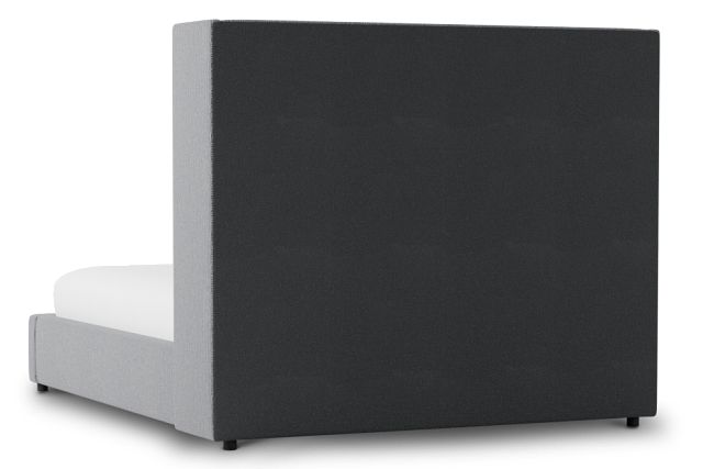 Captiva Revenue Gray 60" Upholstered Shelter Bed