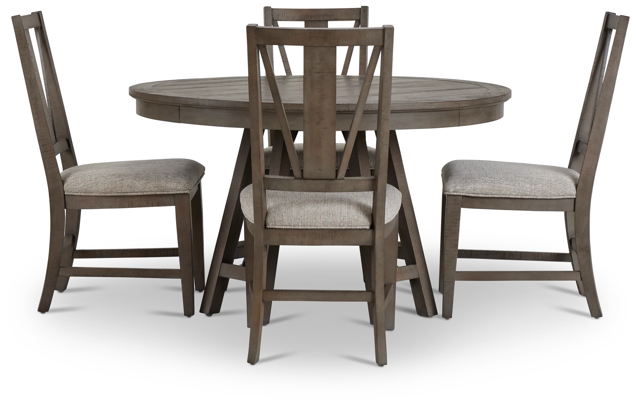 Heron Cove Light Tone Round Table & 4 Wood Chairs