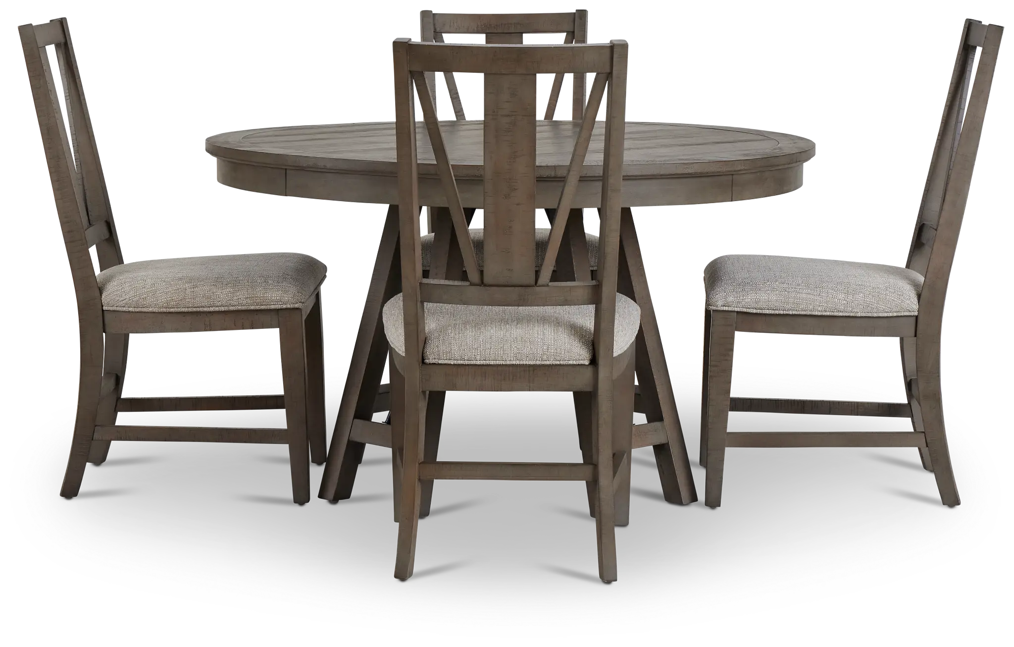 Heron Cove Light Tone Round Table & 4 Wood Chairs Heron Cove Light Tone Round Table & 4 Wood Chairs