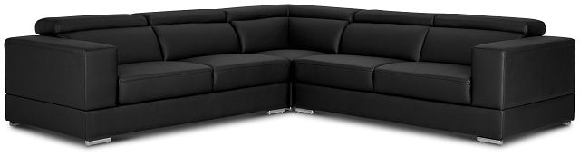 Maxwell Black Micro Two-arm Sectional (1)