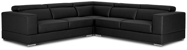 Maxwell Black Micro Two-arm Sectional