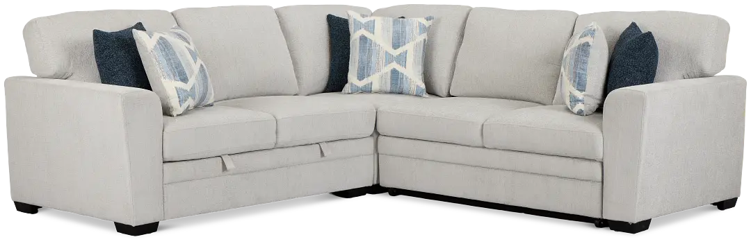 Everly Gray Fabric Small 2-arm Right Sleeper Storage Sectional Everly Gray Fabric Small 2-arm Right Sleeper Storage Sectional