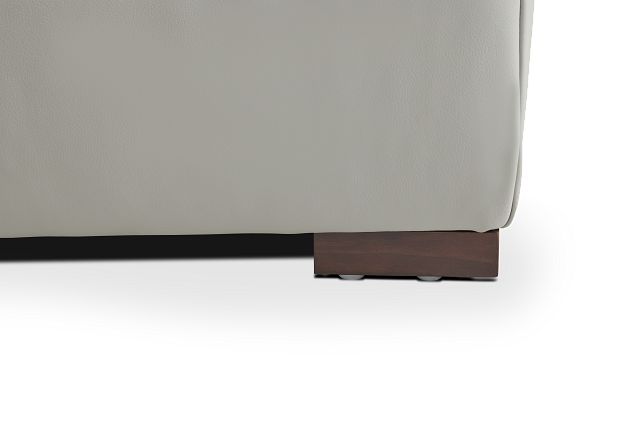 Amari Gray Leather Medium Left Chaise Sectional