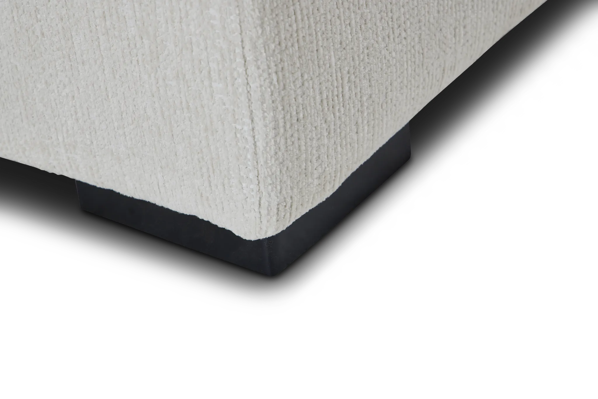 Blakely White Fabric Left Chaise Storage Sectional