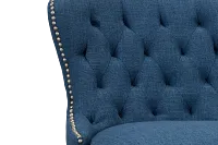 Seaside Blue Fabric 24" Swivel Barstool