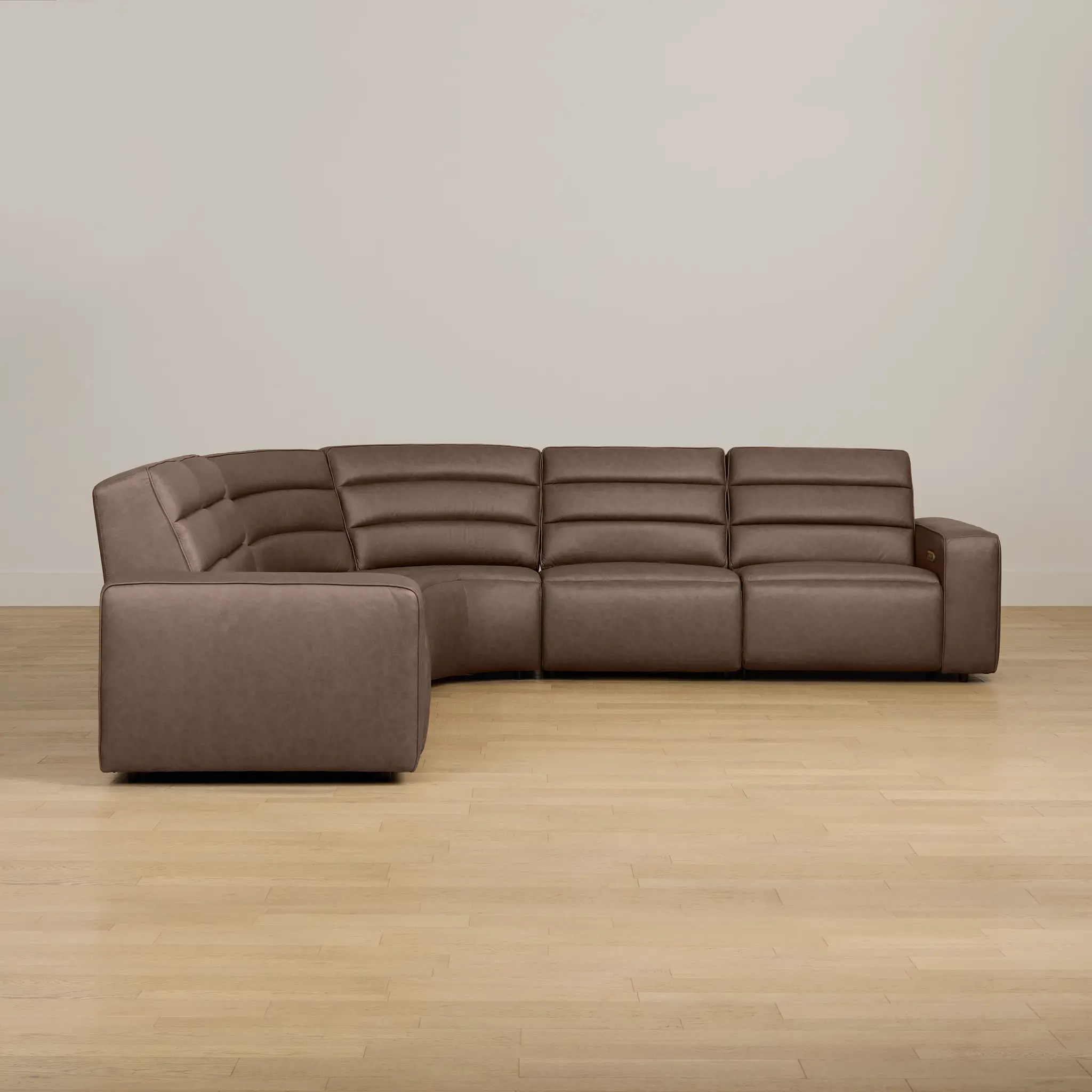 Sawyer Dark Brown Micro Small Dual Power Reclining Two-arm Sectional Sawyer Dark Brown Micro Small Dual Power Reclining Two-arm Sectional