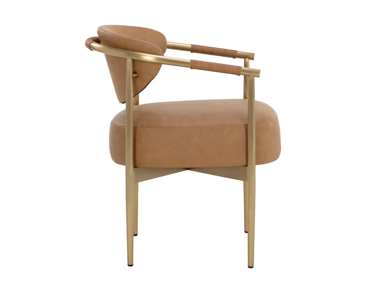 Karli Brown Upholstered Arm Chair